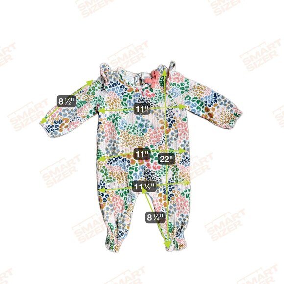 Mud Pie Baby Girl Cotton Rompers Set of 2 3-6M 6-9M Polka Dot Long Sleeve Ruffle - Picture 7 of 9